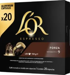 L'OR Espresso Forza Koffiecups - Intensiteit 9/12 - 10 X 20 Capsules -Koffie Promotie Winkel 1128x1200 1