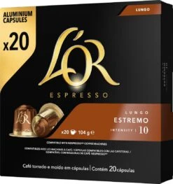 L'OR Lungo Estremo (10) - 10 X 20 Koffiecups -Koffie Promotie Winkel 1128x1200 3