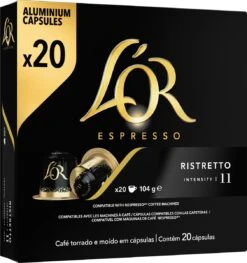 L'OR Espresso Ristretto Koffiecups - Intensiteit 11/12 - 10 X 20 Capsules -Koffie Promotie Winkel 1129x1200 1