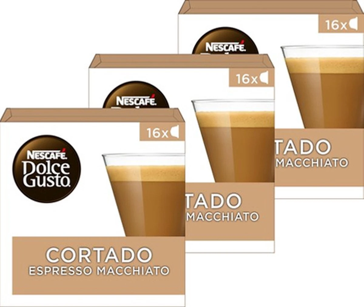 Nescafé Dolce Gusto Cortado Espresso Macchiato Capsules - 48 Koffiecups 3 Nescafé Dolce Gusto Cortado Espresso Macchiato Capsules - 48 Koffiecups