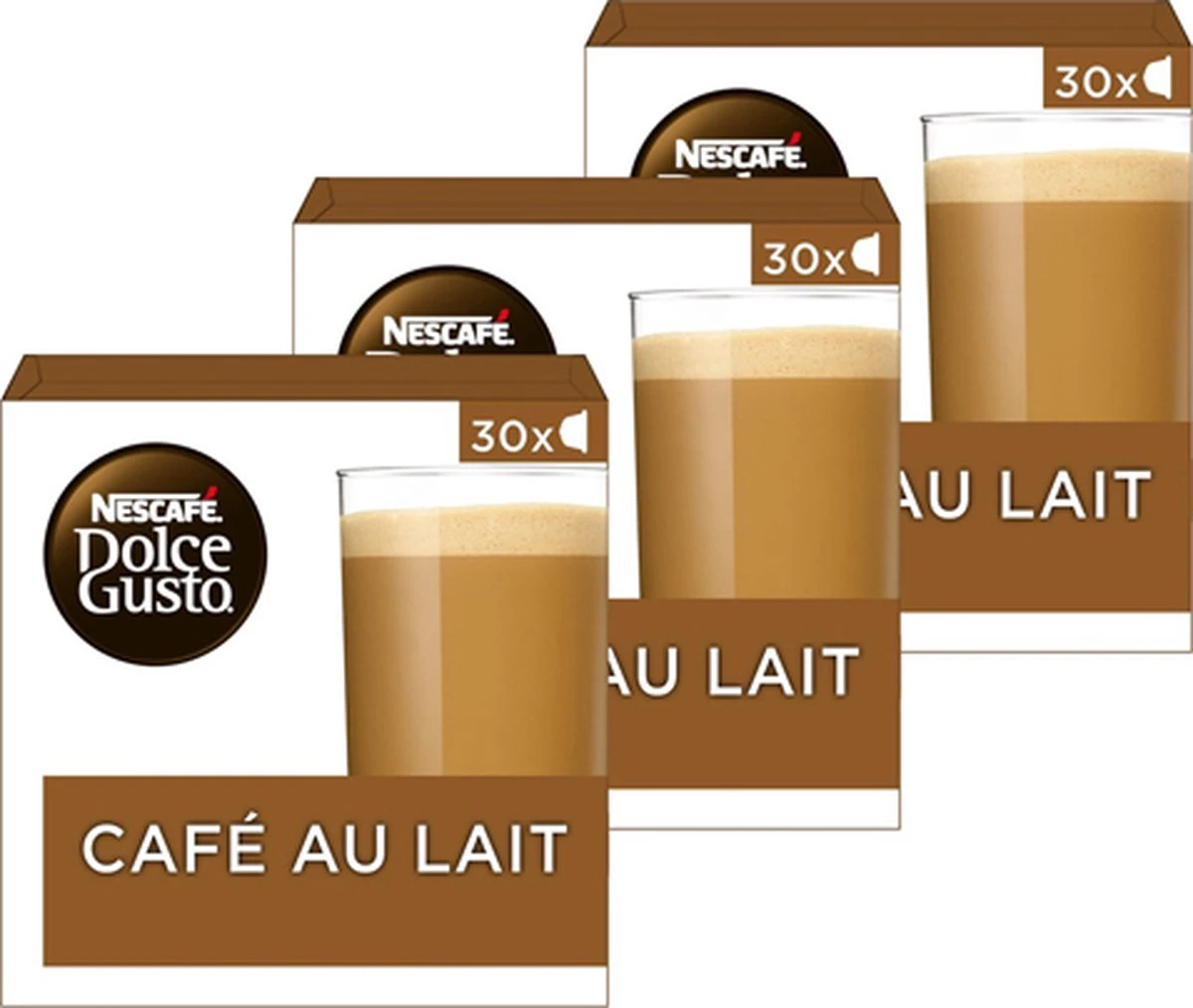 Nescafé Dolce Gusto Café Au Lait Capsules - 90 Koffiecups 3 Nescafé Dolce Gusto Café Au Lait Capsules - 90 Koffiecups