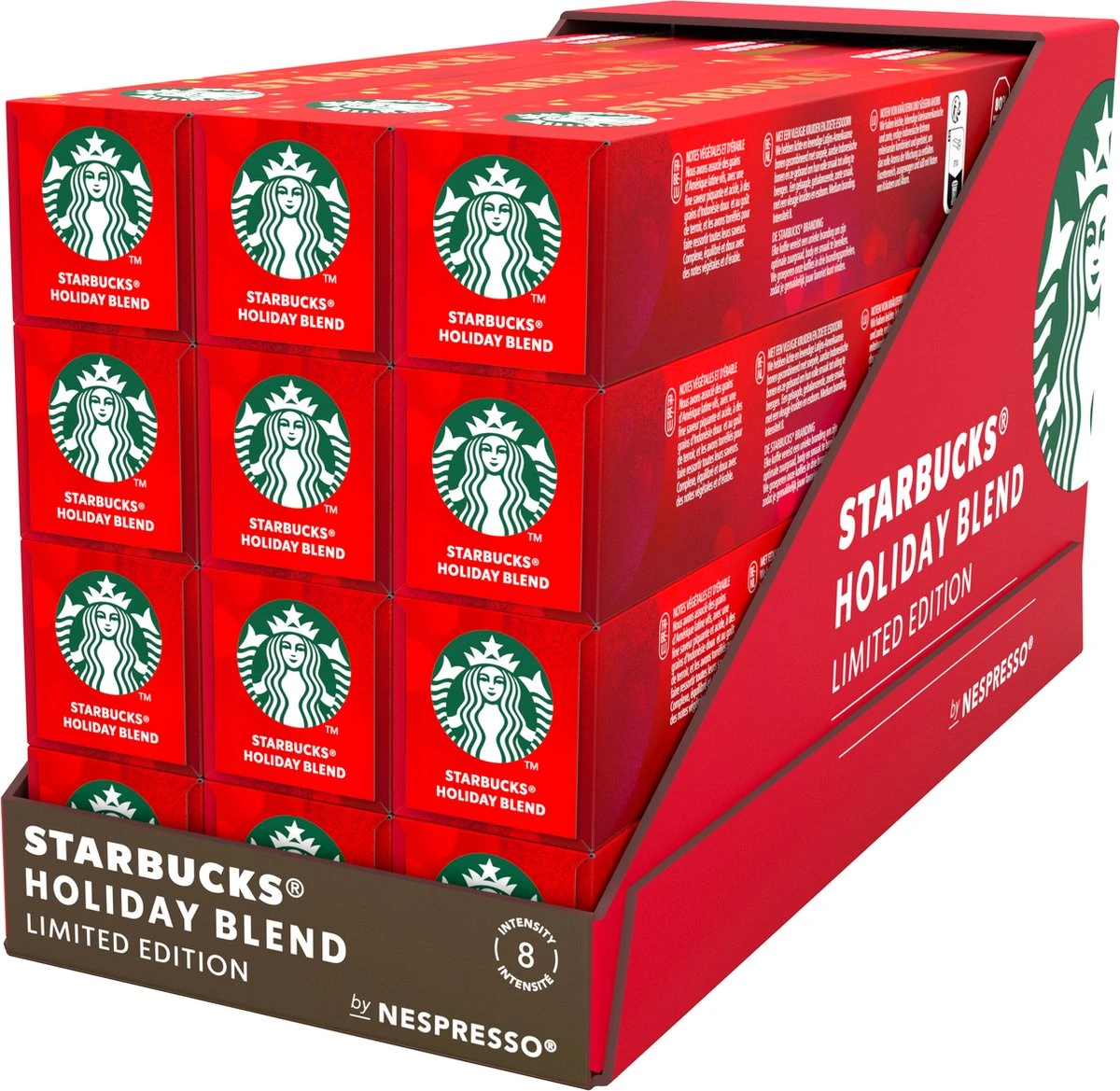Starbucks By Nespresso Capsules Holiday Blend - 12 Doosjes à 10 Koffiecups 3 Starbucks By Nespresso Capsules Holiday Blend - 12 Doosjes à 10 Koffiecups