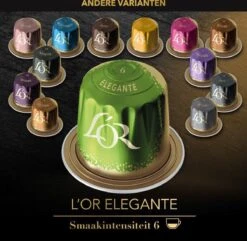 L'OR Lungo Elegante Koffiecups - Intensiteit 6/12 - 10 X 20 Capsules -Koffie Promotie Winkel 1200x1173 14