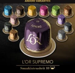 L'OR Espresso Supremo Koffiecups - Intensiteit 10/12 - 10 X 10 Capsules -Koffie Promotie Winkel 1200x1173 3