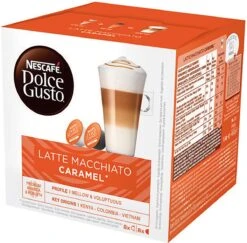 Nescafé Dolce Gusto Caramel Macchiato Capsules - 48 Koffiecups -Koffie Promotie Winkel 1200x1179 1