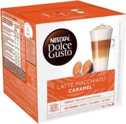 Nescafé Dolce Gusto Caramel Macchiato Capsules - 48 Koffiecups -Koffie Promotie Winkel 1200x1181 1