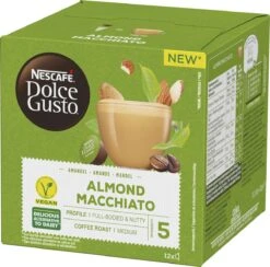 Nescafé Dolce Gusto Almond Macchiato Capsules - Vegan Koffie - 36 Koffiecups -Koffie Promotie Winkel 1200x1184 1