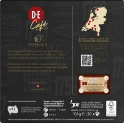 Douwe Egberts D.E Café Espresso Koffiecups - Intensiteit 9/12 - 10 X 20 Capsules -Koffie Promotie Winkel 1200x1186 3