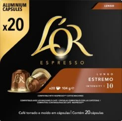 L'OR Lungo Estremo (10) - 10 X 20 Koffiecups -Koffie Promotie Winkel 1200x1187 4