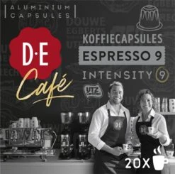 Douwe Egberts D.E Café Espresso Koffiecups - Intensiteit 9/12 - 10 X 20 Capsules -Koffie Promotie Winkel 1200x1190 1