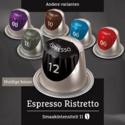 Douwe Egberts Espresso Ristretto (12) - 10 X 20 Koffiecups 12 Douwe Egberts Espresso Ristretto (12) - 10 X 20 Koffiecups -Koffie Promotie Winkel 1200x1200 124