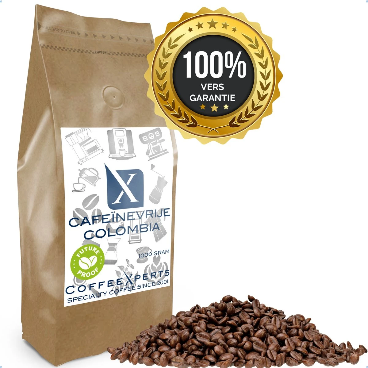 Koffiebonen - Cafeïnevrije Colombia - 1 Kg - Future Proof - Espresso - Cappuccino - Filterkoffie - Specialty Coffee - Decaf - Vers Gebrande Aromatische Koffie - Koffie Bonen Voor Volautomatische En Handmatige Koffiemachine Met Bonen 3 Koffiebonen - Cafeïnevrije Colombia - 1 Kg - Future Proof - Espresso - Cappuccino - Filterkoffie - Specialty Coffee - Decaf - Vers Gebrande Aromatische Koffie - Koffie Bonen Voor Volautomatische En Handmatige Koffiemachine Met Bonen