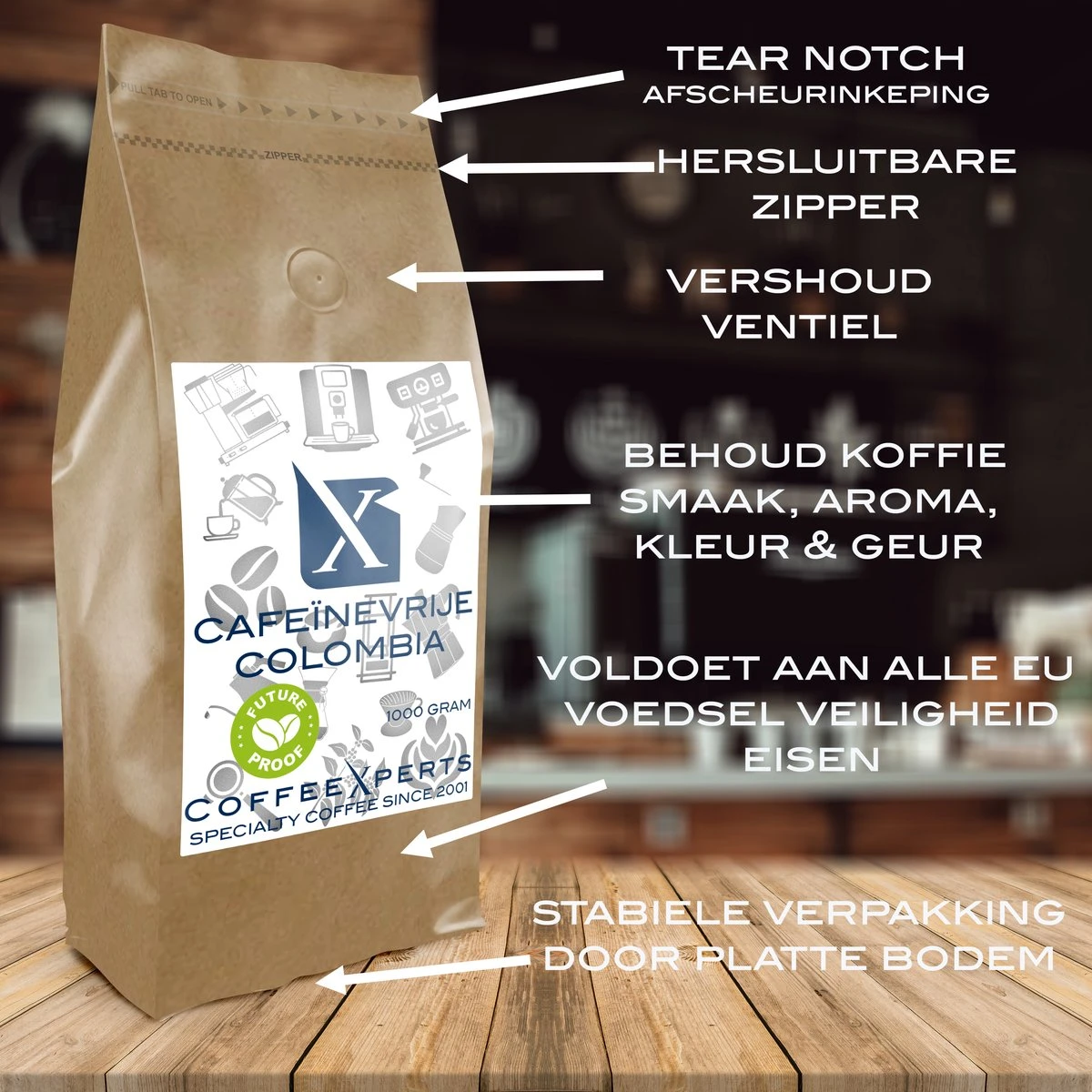 Koffiebonen - Cafeïnevrije Colombia - 1 Kg - Future Proof - Espresso - Cappuccino - Filterkoffie - Specialty Coffee - Decaf - Vers Gebrande Aromatische Koffie - Koffie Bonen Voor Volautomatische En Handmatige Koffiemachine Met Bonen 5 Koffiebonen - Cafeïnevrije Colombia - 1 Kg - Future Proof - Espresso - Cappuccino - Filterkoffie - Specialty Coffee - Decaf - Vers Gebrande Aromatische Koffie - Koffie Bonen Voor Volautomatische En Handmatige Koffiemachine Met Bonen - Afbeelding 3