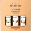 Monin Koffiesiropen MIX Set Klein 3x 5cl (Chocolate Cookie, Salted Caramel En Franse Vanille) -Koffie Promotie Winkel 1200x1200 250