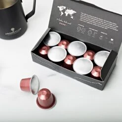 Aroma Club - Proefpakket Nespresso Compatible Capsules (100 St.) - 5 Smaken - Espresso & Lungo - 100% Aluminium Koffiecups -Koffie Promotie Winkel 1200x1200 53