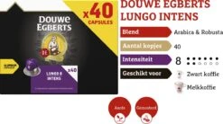 Douwe Egberts Lungo Intens (8) - 5 X 40 Koffiecups -Koffie Promotie Winkel 1200x672 1