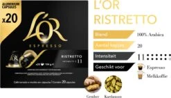 L'OR Espresso Ristretto Koffiecups - Intensiteit 11/12 - 10 X 20 Capsules -Koffie Promotie Winkel 1200x685