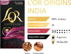 L'OR Espresso Origins India (10) - 10 X 10 Koffiecups -Koffie Promotie Winkel 1200x902