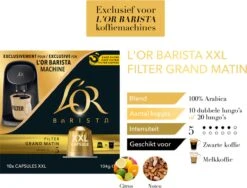 L'OR BARISTA XXL Filter Grand Matin (5) - 5 X 10 Koffiecups -Koffie Promotie Winkel 1200x913