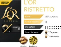 L'OR Espresso Ristretto (11) - 10 X 10 Koffiecups -Koffie Promotie Winkel 1200x921