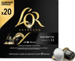 L'OR Espresso Ristretto Koffiecups - Intensiteit 11/12 - 10 X 20 Capsules -Koffie Promotie Winkel 1200x975