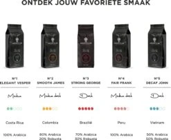 Aroma Club - Koffiebonen 1KG - No. 2 Smooth James - Koffie Intensiteit 3/5 - Espresso & Lungo -Koffie Promotie Winkel 1200x983