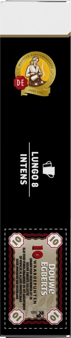 Douwe Egberts Lungo Intens Koffiecups - Intensiteit 8/12 - 10 X 10 Capsules -Koffie Promotie Winkel 252x1200