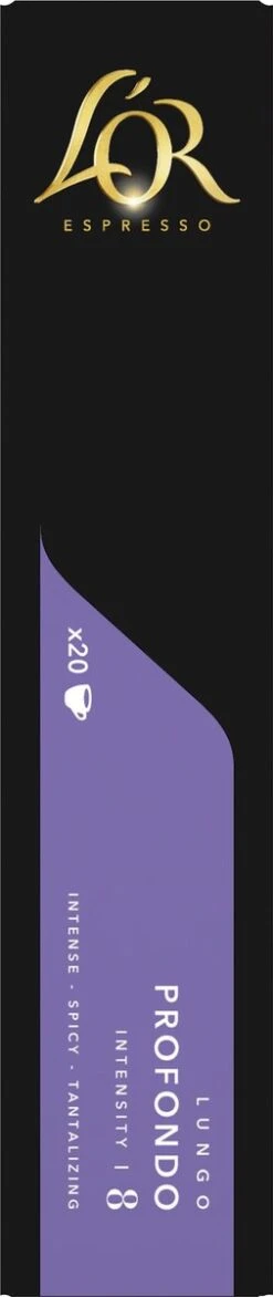 L'OR Lungo Profondo Koffiecups - Intensiteit 8/12 - 10 X 20 Capsules -Koffie Promotie Winkel 253x1200 8