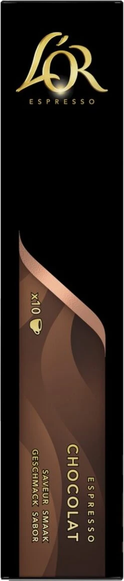 L'OR Espresso Chocolat Koffiecups - 10 X 10 Capsules 10 L'OR Espresso Chocolat Koffiecups - 10 X 10 Capsules -Koffie Promotie Winkel 257x1200