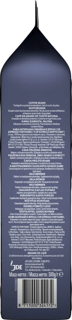 L'OR Espresso Fortissimo Koffiebonen (10) - 4 X 500 Gram -Koffie Promotie Winkel 271x1200