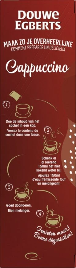 Douwe Egberts Verwenkoffie Cappuccino Oploskoffie - 5 X 10 Zakjes -Koffie Promotie Winkel 343x1200