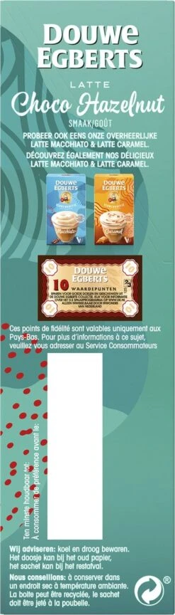 Douwe Egberts Latte Choco Hazelnut Oploskoffie - 5/9 Intensiteit - 5 X 8 Zakjes -Koffie Promotie Winkel 343x1200 4