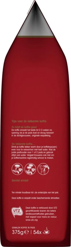 Douwe Egberts Aroma Rood Koffiepads - 4 X 54 Pads -Koffie Promotie Winkel 345x1200