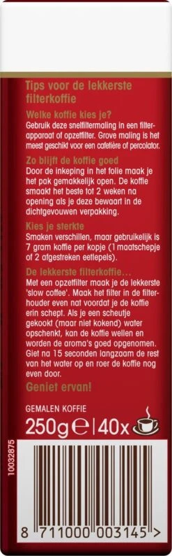 Douwe Egberts Aroma Rood Filterkoffie - 24 X 250 Gram -Koffie Promotie Winkel 373x1200