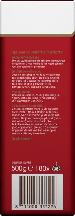 Douwe Egberts Aroma Rood Donker Filterkoffie - 6 X 500 Gram 12 Douwe Egberts Aroma Rood Donker Filterkoffie - 6 X 500 Gram -Koffie Promotie Winkel 421x1200 5