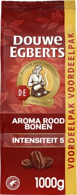 Douwe Egberts Aroma Rood Koffiebonen - 4 X 1000 Gram - Extra Grote Verpakking -Koffie Promotie Winkel 472x1200