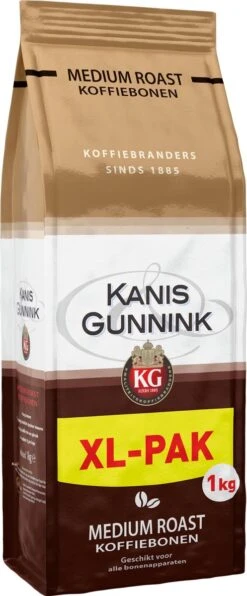 Kanis & Gunnink Medium Roast Koffiebonen - 4 X 1000 Gram - Voordeelverpakking -Koffie Promotie Winkel 497x1200