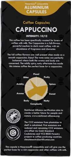 Gran Maestro Italiano - Cappuccino - Koffiecups - Nespresso Compatibel Capsules - Intense Smaak - 6 X 20 Cups -Koffie Promotie Winkel 546x1200