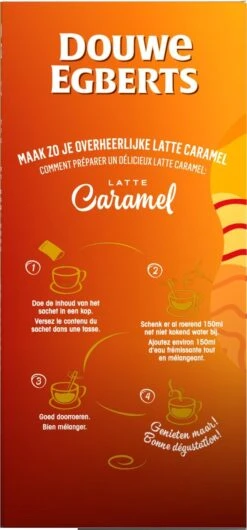 Douwe Egberts Verwenkoffie Latte Caramel Oploskoffie - 5 X 8 Zakjes -Koffie Promotie Winkel 559x1200 2
