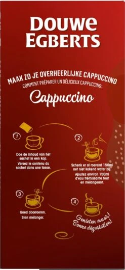 Douwe Egberts Verwenkoffie Cappuccino Oploskoffie - 5 X 10 Zakjes -Koffie Promotie Winkel 559x1200