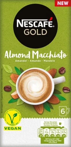 Nescafé Gold Almond Macchiato Oploskoffie - 6 Doosjes à 6 Zakjes -Koffie Promotie Winkel 583x1200 2