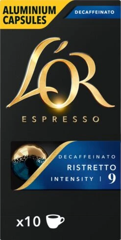L'OR Espresso Ristretto Decaffeinato - Intensiteit 9/12 - 10 X 10 Capsules -Koffie Promotie Winkel 607x1200 7