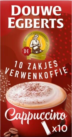 Douwe Egberts Verwenkoffie Cappuccino Oploskoffie - 5 X 10 Zakjes -Koffie Promotie Winkel 630x1200 1