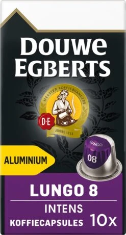 Douwe Egberts Lungo Intens Koffiecups - Intensiteit 8/12 - 10 X 10 Capsules -Koffie Promotie Winkel 643x1200