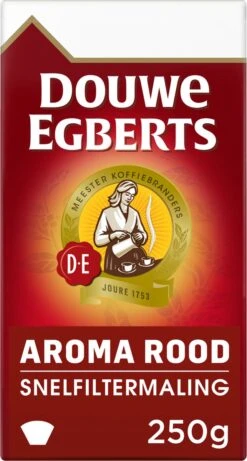 Douwe Egberts Aroma Rood Filterkoffie - 24 X 250 Gram -Koffie Promotie Winkel 643x1200 4