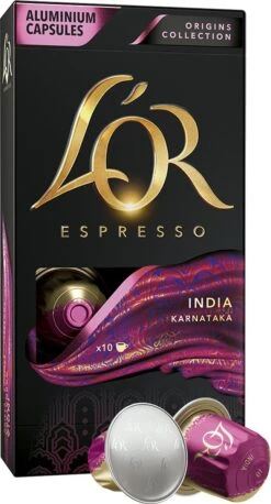 L'OR Espresso Origins India (10) - 10 X 10 Koffiecups -Koffie Promotie Winkel 647x1200