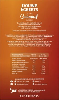 Douwe Egberts Verwenkoffie Latte Caramel Oploskoffie - 5 X 8 Zakjes -Koffie Promotie Winkel 713x1200 6