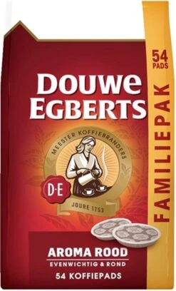 Douwe Egberts Aroma Rood Koffiepads - 4 X 54 Pads -Koffie Promotie Winkel 726x1200 1