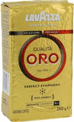 Lavazza Qualita Oro Gemalen / Filterkoffie - 250 Gram Krimp X20 7 Lavazza Qualita Oro Gemalen / Filterkoffie - 250 Gram Krimp X20 -Koffie Promotie Winkel 727x1200 4