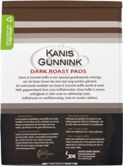 Kanis & Gunnink Dark Roast Koffiepads - 10 X 36 Pads -Koffie Promotie Winkel 894x1200